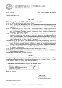 approvazione atti - Università degli Studi di Milano