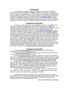 Le informazioni del Codice PRAY