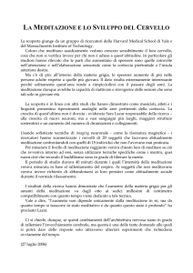 7. La Meditazione e lo Sviluppo del Cervello