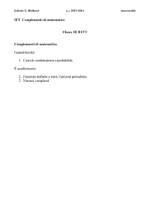 ITT Complementi di matematica - Istituto E. Balducci Pontassieve