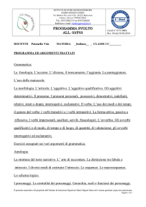 DOCENTE Patanella Vita MATERIA _Italiano__ _ CLASSE I C