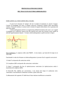 Protocollo per esecuzione tracciato elettrocardiografico