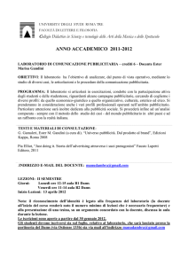 Laboratorio di comunicazione pubblicitaria