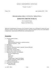 Matematica 1EA Prof. Galbiati Paolo
