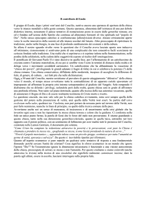 Il contributo di Esodo Il gruppo di Esodo, dopo i primi vent`anni dal