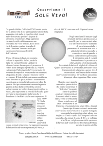 Osserviamo il Sole Vivo!