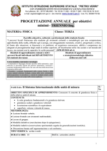 PROGETTAZIONE ANNUALE per obiettivi minimi– TRIENNIO ling.