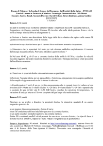 Esame di Fisica per la Scuola di Scienze del Farmaco e dei Prodotti