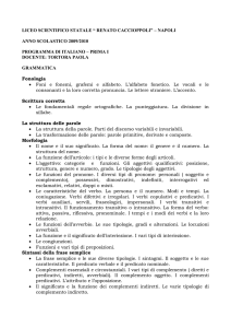 programma di italiano – prima i