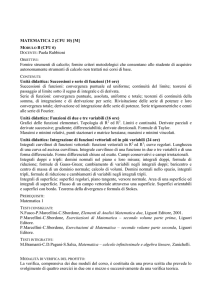 MATEMATICA 1A – 2A (CFU 2+2) [M]