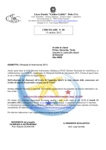 circolare n. 58 olimpiadi di astronomia 2013 - galilei