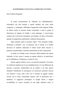 raffreddore e influenza