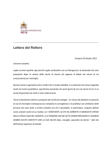 COLLEGIO PIO XI - Lettera del Rettore