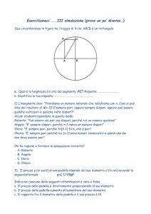 Esercitiamoci …….III simulazione (prove un po` diverse…) 1)La