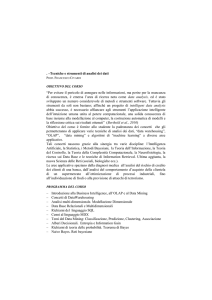 Tecniche e strumenti di analisi dei dati