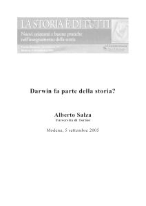 Darwin fa parte della storia?