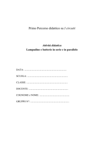 Primo Percorso didattico su I circuiti