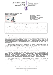 Messaggio Giornata Della Memoria 2013