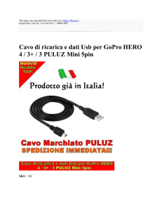Cavo di ricarica e dati Usb per GoPro HERO 4 / 3+