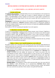 rivoluzione e contro rivoluzione: il biennio rosso