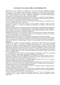 Curriculum vitae sintetico della dr