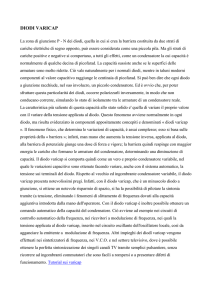 DIODI VARICAP La zona di giunzione P