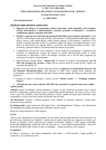 recupero Classe II - Istituto Comprensivo Carpi Centro