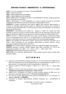 servizio tecnico urbanistico - il responsabile