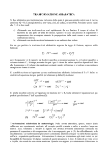 trasformazione adiabatica - Laboratorio di fisica