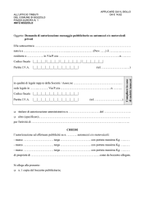 Richiesta autorizzazione messaggio