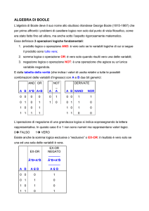 algebra di boole