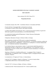 programma storia 4 B 2012