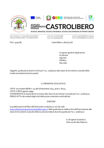 Pubblicazione graduatoria strumento musicale