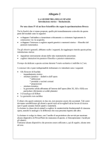 Introduzione storico - fondazionale alla geometria dello spazio