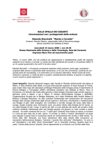 Sulle Spalle dei Giganti | Edoardo Boncinelli "Mente e cervello"