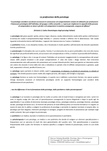 la professione di psicologo