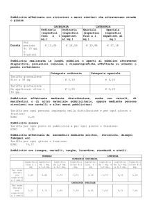 Pubblicità effettuata con striscioni o mezzi similari che