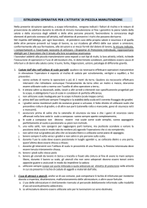 Istruzioni operative per la manutenzione