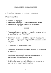 LINGUAGGIO E COMUNICAZIONE