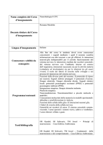 Per ogni insegnamento compilare la seguente scheda di