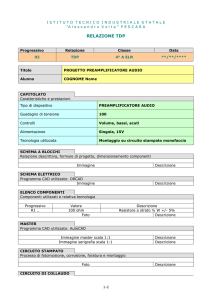Modello Relazione TDP Preamplificatore