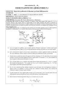 Misura del coefficiente di riflessione con ponte riflettometrico