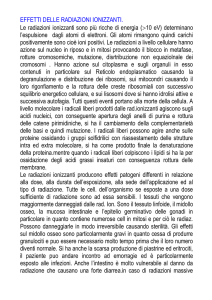 effetti radiazioni - Radiologia Cremona