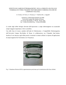 effetto di campi elettromagnetici sulla crescita di cellule