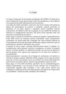 Lo stage - ConTatto Cemea Veneto