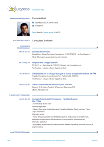 Riccardo Baldi Europass CV, ESP