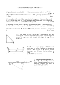 Esercizi campo gravitazionale elettrico