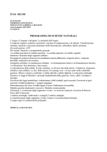programma di scienze naturali