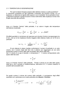 2.1.1 TEMPERATURA-DEGENER - Dipartimento di Fisica