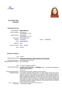 CV Riccardo Buccolieri - Ordine dei Farmacisti Taranto